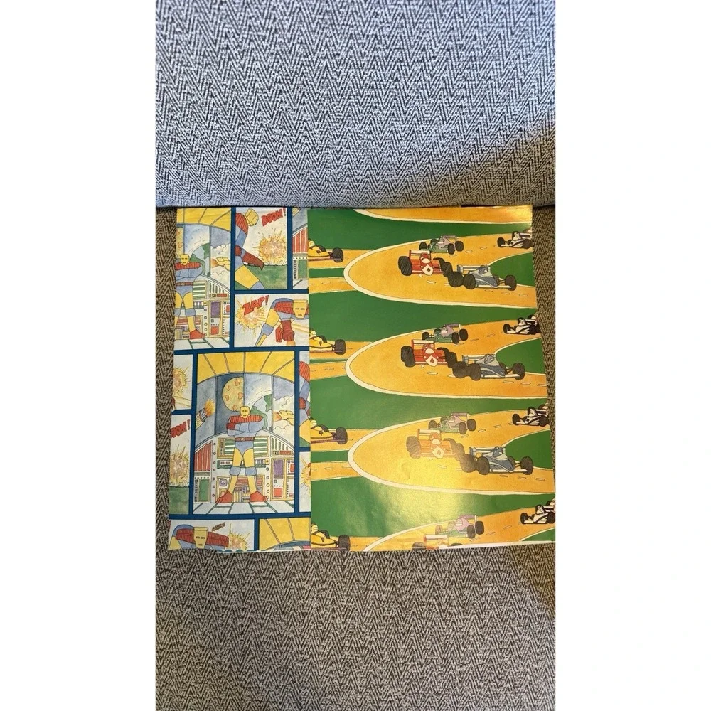 Vintage Wrapping Paper 1989 Super Wraps for Kids by Clair Moritz Y2K